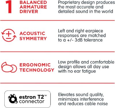 Westone Audio Pro X10 IEM Earphones – Single Driver Noise Isolating Professional Musician in-Ear Monitor Wired Earbuds