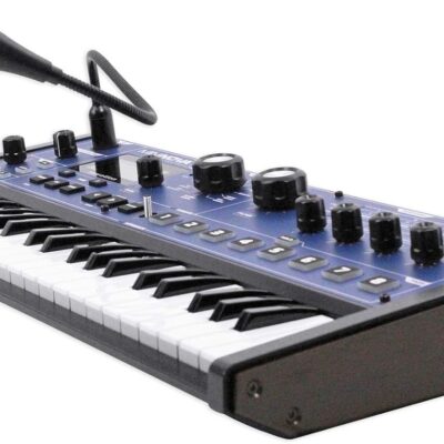 Novation MiniNova Analogue Modelling Compact 37 Mini-key Synth – Tough, compact, powerful mini-synth with pitch-correcting effect vocoder, 256 onboard sounds and five effects per voice layering Blue