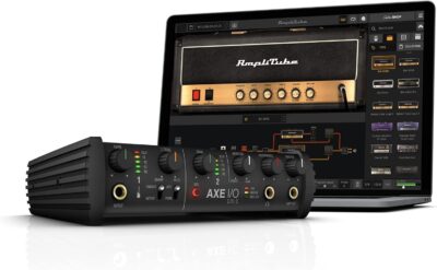 IK Multimedia AXE I/O SOLO premium 2-in 3-out 24-bit, 96 kHz USB audio interface for Mac/PC with advanced guitar tone shaping, Hi-Z re-amp out and massive AmpliTube and TONEX software bundle