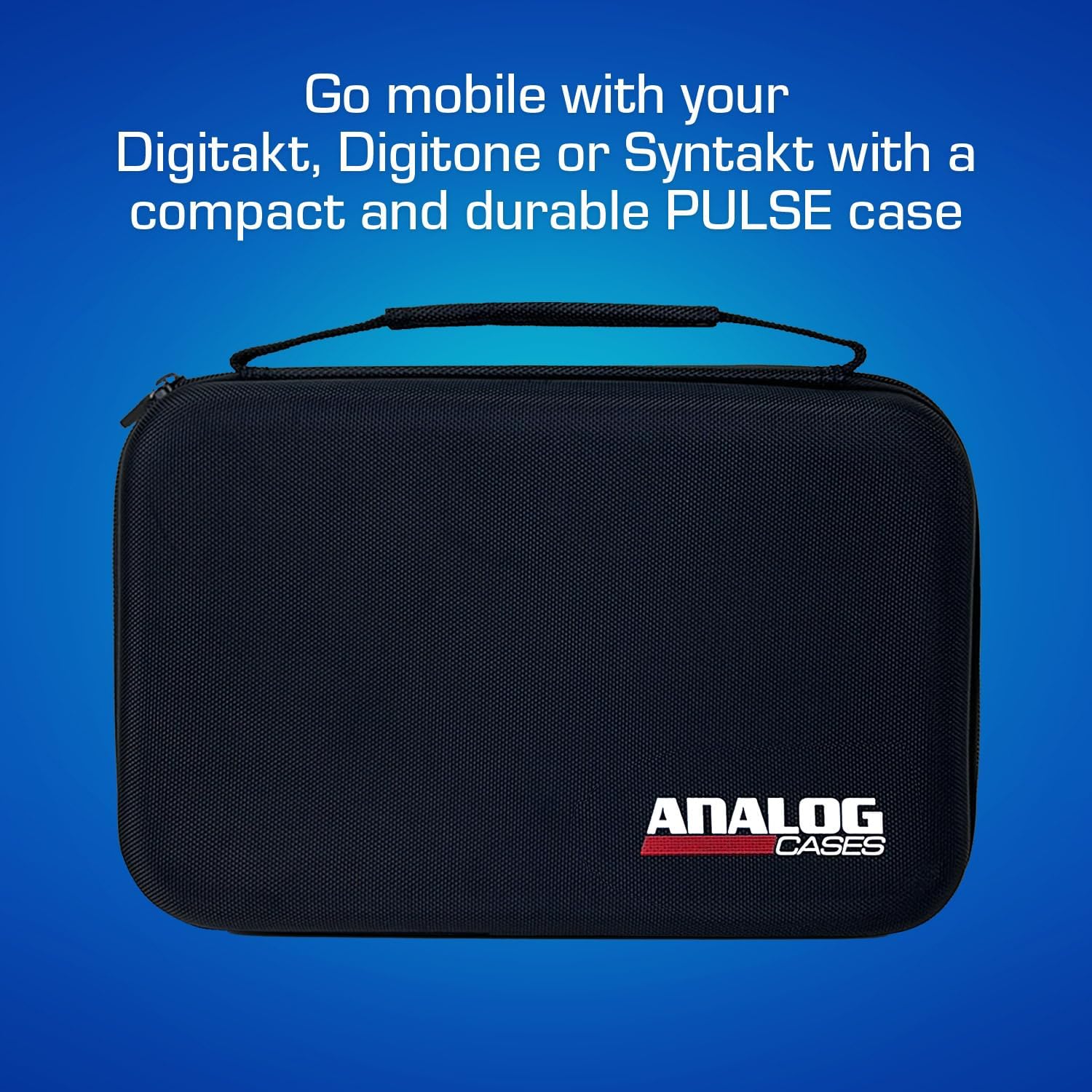 ANALOG CASES Elektron Digitakt/Syntakt/Digitone Case – Custom-Fitted Compact PULSE Hard Case for Travel