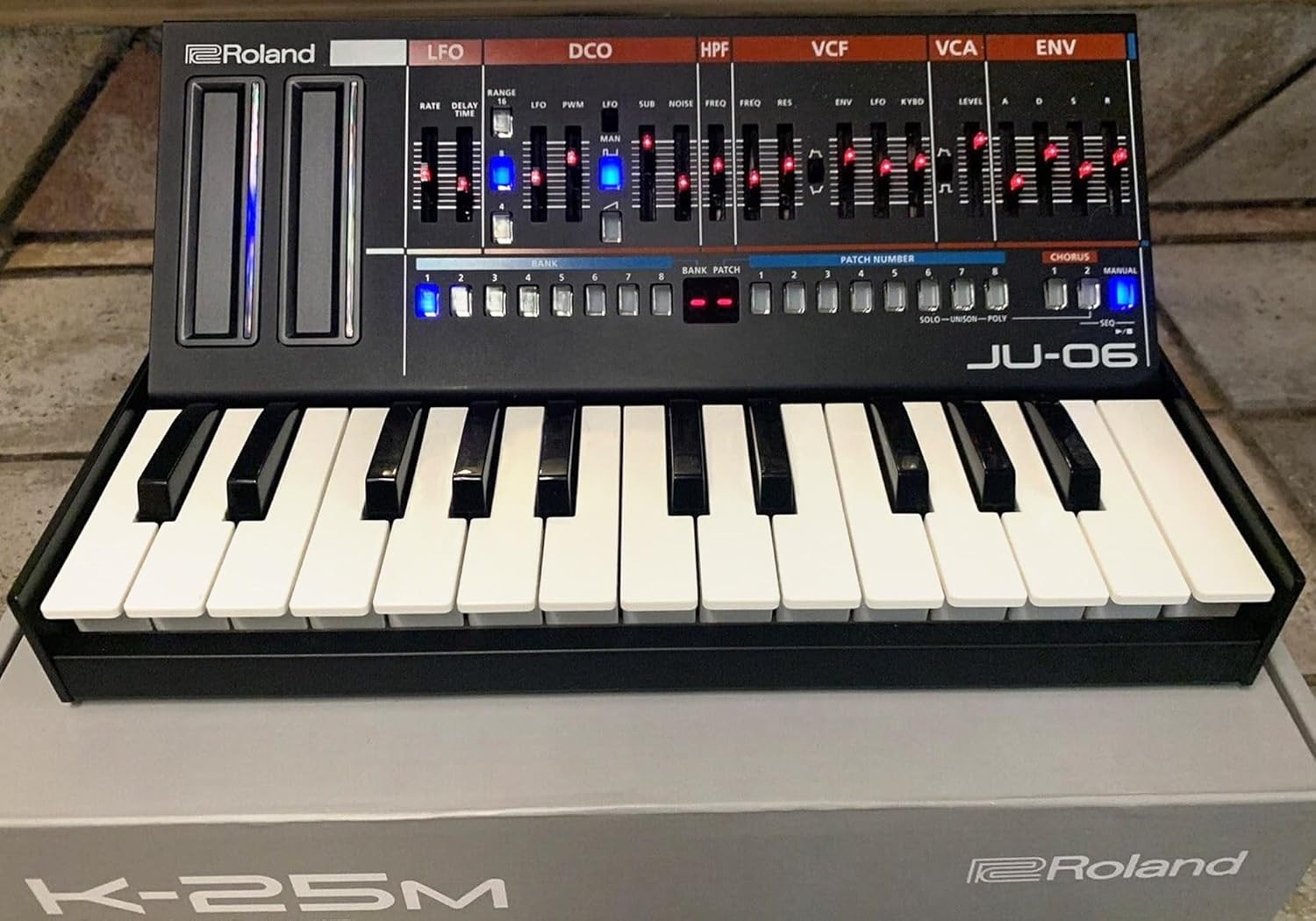 Roland K-25M USB MIDI Keyboard Unit Bundle with MIDI Cable, Online Piano Lessons, and Austin Bazaar Polishing Cloth