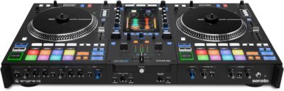 RANE SYSTEM ONE All-in-One Standalone Motorized DJ Controller with Engine DJ OS, Seamless Mixing on 2 Decks, Stems FX, Serato DJ Pro, XLR Outputs