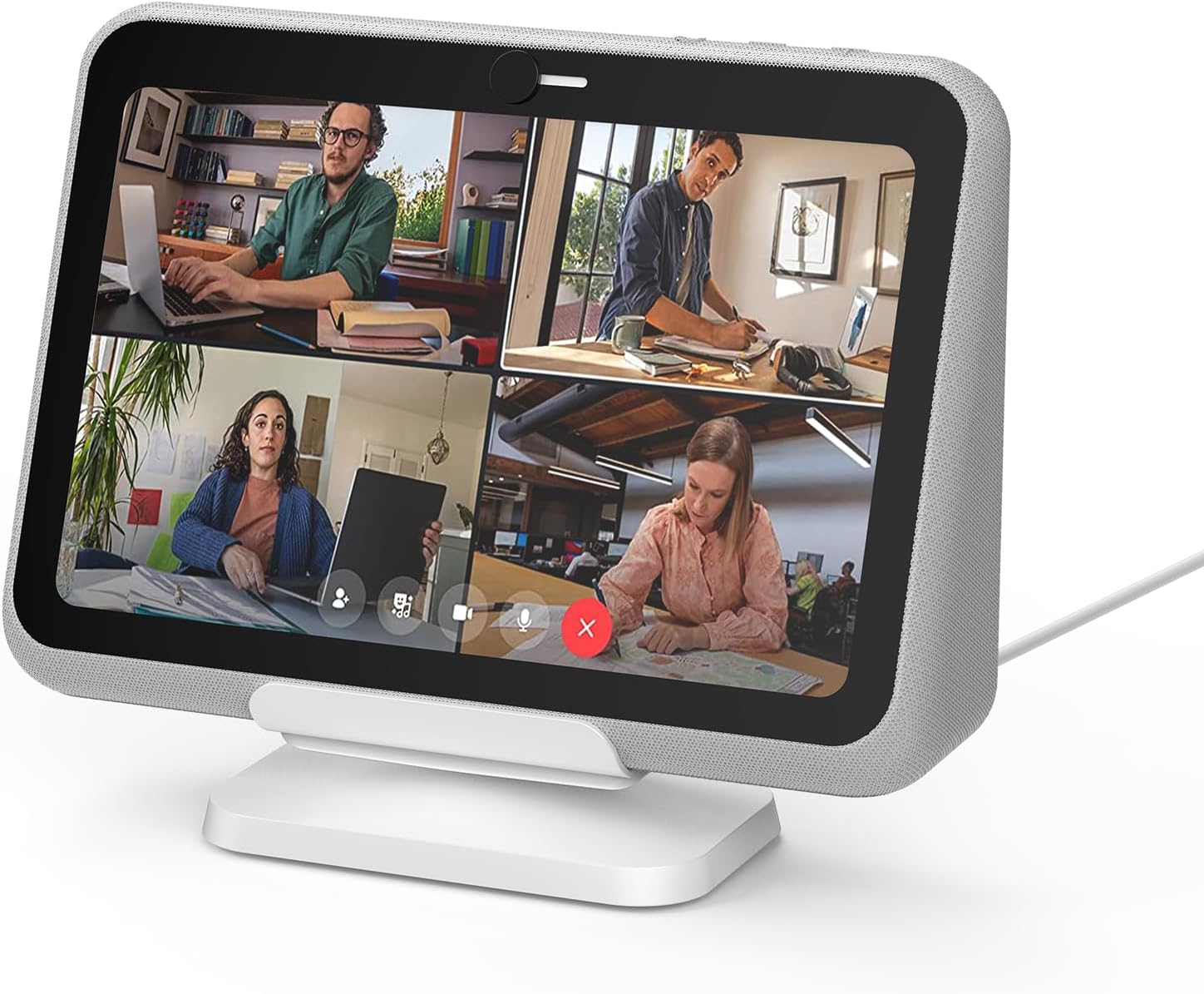 Charging Dock/Base for Meta Portal Go-Rotatable to Adjust The Angle Charging Stand for Facebook Portal Go Smart Video Calling for Office, Home with 45W PD Charging Adapter(White)