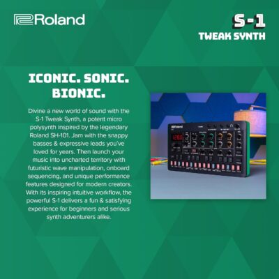 Roland AIRA Compact S-1 Tweak Synth | Ultra-Portable Micro Polysynth with Advanced Tools | D-Motion Sound Control