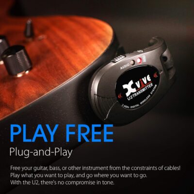 Xvive U2 Wireless Guitar System Rechargeable 2.4GHz Guitar Wireless Transmitter and Receiver for Electric Guitar Bass