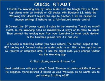 Waxwing Phono DSP Preamp from Parks Audio with Magic, Optical Out & Full App Control