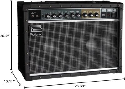 Roland JC-40 Jazz Chorus | Compact Guitar Amp | Iconic JC Clean Tone | Signature Dimensional Space Chorus Effect | Powerful 40-Watt Stereo Amp | Dual 10 Speakers | Enhances Pedals, Multi-FX & More