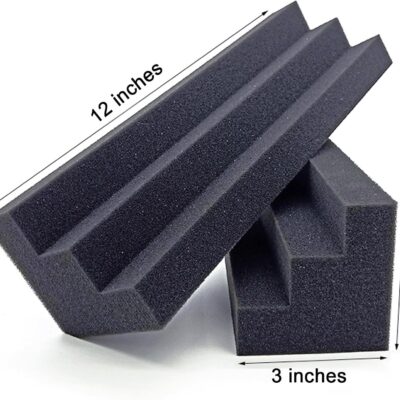 71ANRKjUZfL. AC SL1500 24 Pack Bass Traps Acoustic Foam Panels – 12 X 3 X 3 Bass Trap Acoustic Foam Corner Block- High Density Soundproofing Foam – Acoustic Panels for Home, Studio or Theater