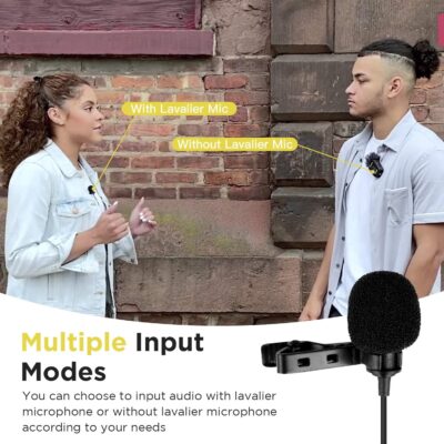 Saramonic Blink500 Pro Dual-Channel Wireless Lavalier Microphone for iPhone, Cordless 2.4G Clip-on Mic for Video Recording Facebook YouTube Live Stream Podcast Vlog Interview (B3)
