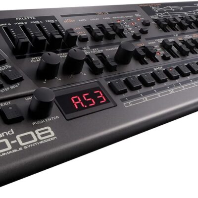 Roland JD-08 Sound Module Programmable Synthesizer Bundle with MIDI Cable, Headphones, and Austin Bazaar Polishing Cloth
