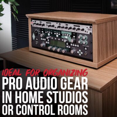 Gator Frameworks Elite Furniture Series 8U Wood Desktop Studio Rack in Standard Black Finish (GFW-ELITERK-8U-BLK)