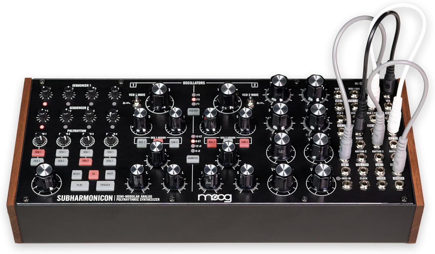 MOOG Subharmonicon Semi-Modular Analog Polyrhythmic Synthesizer with Dual Sequencer, MIDI, and Patch Bay