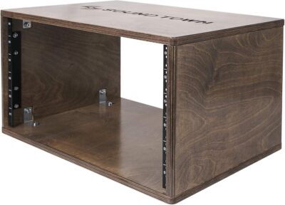71BT9D3EILL. AC SL1500 Sound Town DIY 6U Studio Rack with Solid Baltic Birch Plywood, Weathered Brown (SDRK-Y6B)