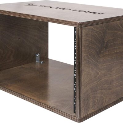 71BT9D3EILL. AC SL1500 Sound Town DIY 6U Studio Rack with Solid Baltic Birch Plywood, Weathered Brown (SDRK-Y6B)