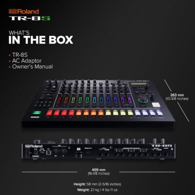 Roland TR-8S Rhythm Performer | Advanced Drum Machine with Classic TR Drum Sounds Including the TR-808, TR-909, TR-707, TR-727, TR-606 & CR-78 | ACB Technology | 128 Kits | Customizable Effects