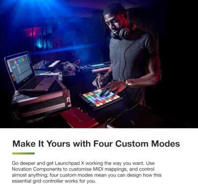 Novation Launchpad X MIDI Grid Controller for Ableton Live/Logic Pro — Easy Controls, Dynamic Note Playing, Scale Modes