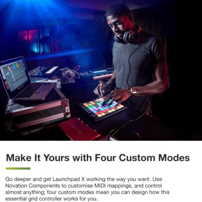 Novation Launchpad X MIDI Grid Controller for Ableton Live/Logic Pro — Easy Controls, Dynamic Note Playing, Scale Modes
