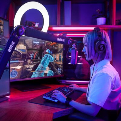 Rode NTH-100 Professional Over-Ear Headphones with Soft Case, 3.5mm to 1/4 Headphone Adaptor and StreamEye Polishing Cloth