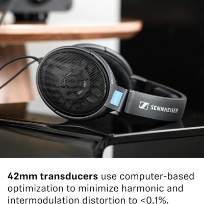 Sennheiser HD 600 – Audiophile Open-Back Dynamic Wired Headphones Over Ear with Natural Soundstage and Premium Comfort for Music Lovers, Open Metal Earpiece Covers, Black