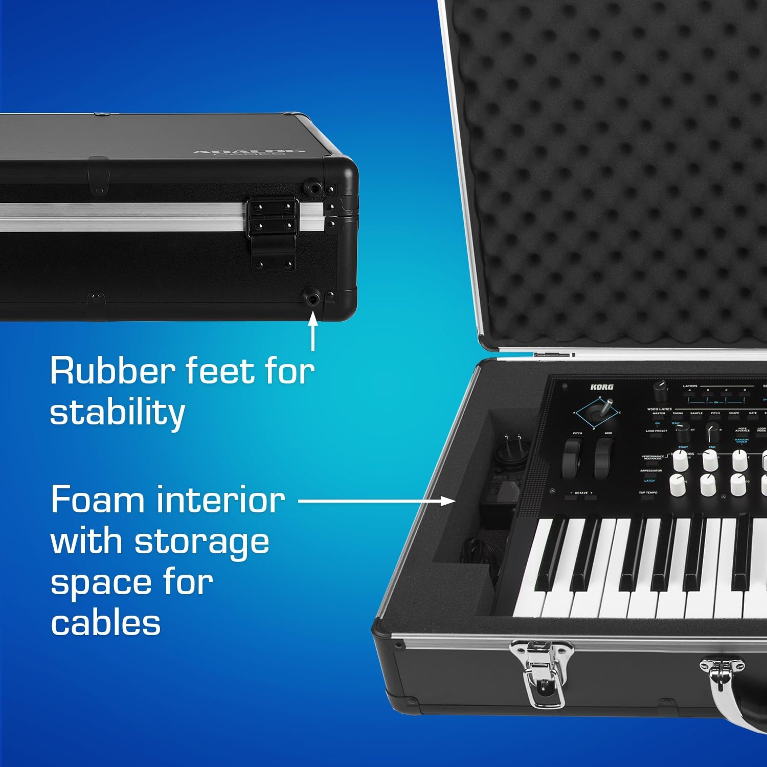 ANALOG CASES Korg Wavestate & Multi/Poly Case, Compatible with Modwave, Opsix & KingKorg Neo – Ultra-Lightweight UNISON Hard Case