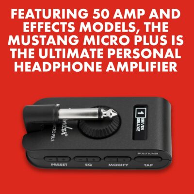 71D EO85 TL. AC SL1500 Fender Mustang Micro Plus Headphone Amplifier, Bluetooth Audio Streaming and 50 Amp and Effects Models, with 2-Year Warranty