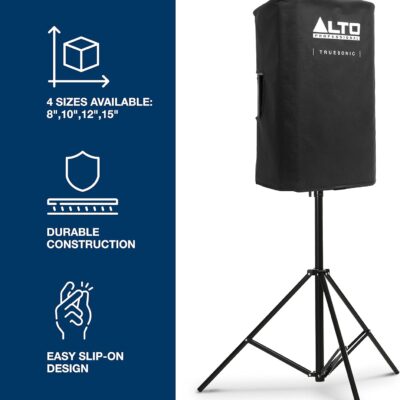 ALTO TS415-2500W 15 Active PA Speaker with 3 Channel Mixer, Bluetooth Streaming and Durable Slip-on Cover for TS415 Active Powered PA Speaker