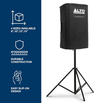 ALTO TS415-2500W 15 Active PA Speaker with 3 Channel Mixer, Bluetooth Streaming and Durable Slip-on Cover for TS415 Active Powered PA Speaker