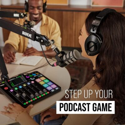 RØDE PodMic Cardioid Dynamic Broadcast Microphone with Integrated Swing Mount for Podcasting, Streaming, Gaming, and Voice Recording, Black