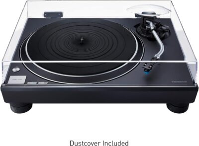 Technics Turntable, Premium Class HiFi Record Player with Coreless Direct, Stable Playback, Audiophile-Grade Cartridge and Auto-Lift Tonearm, Dustcover Included – SL-100C, Black (SL-100C-K)