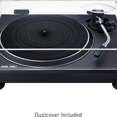 Technics Turntable, Premium Class HiFi Record Player with Coreless Direct, Stable Playback, Audiophile-Grade Cartridge and Auto-Lift Tonearm, Dustcover Included – SL-100C, Black (SL-100C-K)