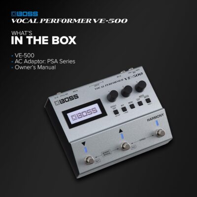 BOSS VE-500 Vocal Performer | Advanced Vocal Multi-Effects Unit for Singing Guitarists | Powerhouse Tools for your Pedalboard | Auto Harmony and Pitch Correction | Guitar Input | Vocoder | Looper