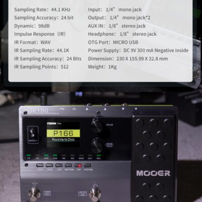 71DugS0ikJL. AC SL1500 MOOER GE150 Electric Guitar Amp Modelling Multi Effects Pedal Portable Multi Effects Processor with Expression & IR Loading for Live show, Live Streaming, Home Studio, Guitar Practice