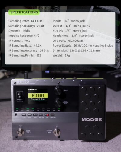 71DugS0ikJL. AC SL1500 MOOER GE150 Electric Guitar Amp Modelling Multi Effects Pedal Portable Multi Effects Processor with Expression & IR Loading for Live show, Live Streaming, Home Studio, Guitar Practice