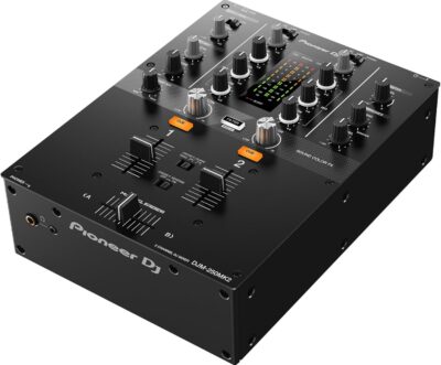 Pioneer DJM-250MK2 2-Channel DJ Mixer with Independent Channel Filter – Bundle with Headphones, XLR Cable, and Austin Bazaar Polishing Cloth