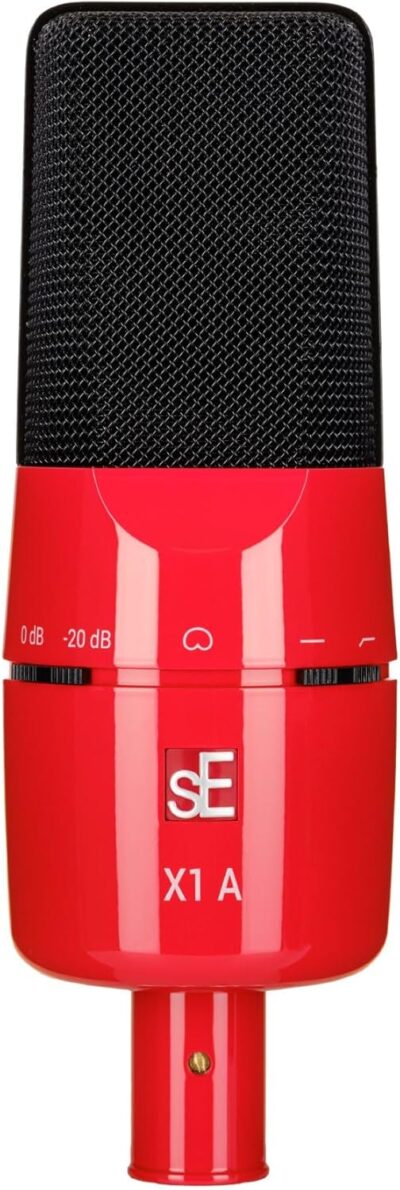 Audiosavings SE Electronics X1 A Bundle: 2C Large Diaphragm Condenser Microphone with 100 Hz Filter & -20 dB Pad, Isolation Pack Metal Pop Filter Shock Mount, Cardioid, 48V, 2-Items