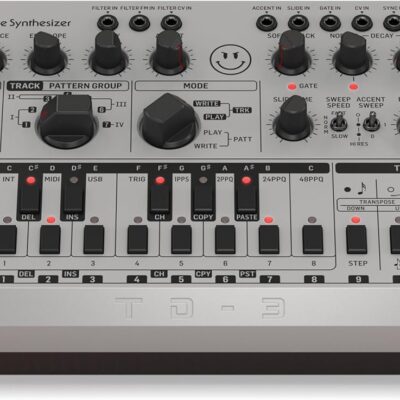 Behringer TD-3-MO-SR Modded Out Analog Bass Line Synthesizer with VCO, MIDI-Controllable VCF and Sub-Harmonics Oscillator