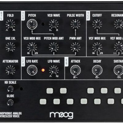 71FALWlpI4L. AC SL1500 MOOG Mavis – Standalone Semi-Modular Analog Synthesizer Kit with Keyboard; Analog Oscillator, Filter, Envelope Generator; Wavefolder; and Dust Cover