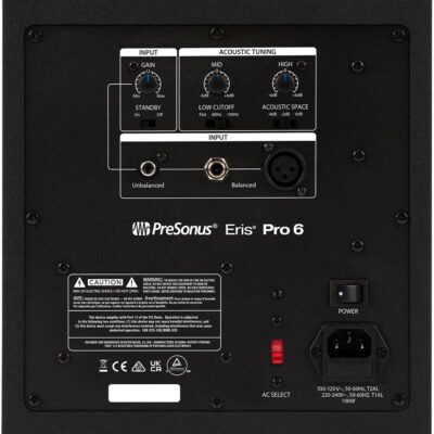 71FB0yLE04L. AC SL1500 PreSonus Eris Pro 6 2-Way Biamped, Active, 6.5-inch Coaxial Studio Monitor