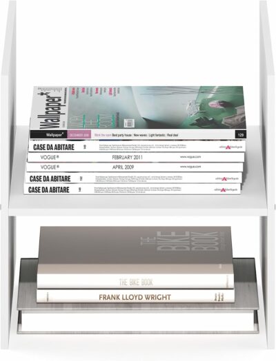 Furinno Cubicle Cube Insert, H-Shelf Cube Organizer, 2-Tier Shelf Accessory, Fits into Furinno Triple Thick Cubes, IKEA Kallax, for Organizers and Storage, White