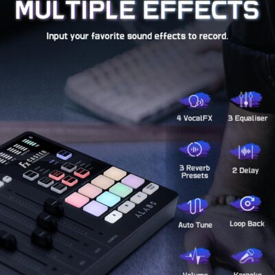 71FT5j29 ML. AC SL1500 ALABS Fxcaster Podcast Equipment Bundle – All-in-One Podcasting Starter Setup with 7-Channel Soundboard, Audio Interface, and 25mm Diaphragm XLR Microphone for Live Streaming, Recording, and TikTok