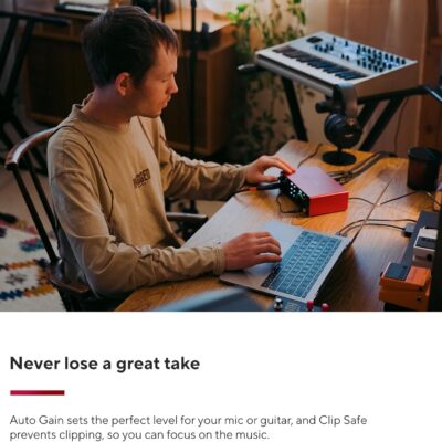 Focusrite Scarlett 4i4 4th Gen USB Audio Interface, for Musicians, Songwriters, Guitarists, Content Creators — High-Fidelity, Studio Quality Recording, and All the Software You Need to Record