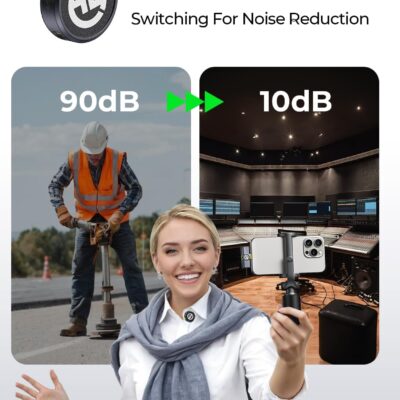 Hollyland Lark M2 Wireless Microphone for iPhone/Camera/Android/PC, 48kHz/24-bit High Fidelity Audio, 300m Range, Noise Cancelling, 40h Use, YouTube, Vlog, Streaming (2TX + 3RX + Charging Case)