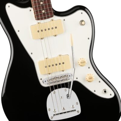 Fender Player II Jazzmaster – Black Bundle with Gig Bag, Strap, Cable, 3-Pack Picks and Guitar Cleaning Kit