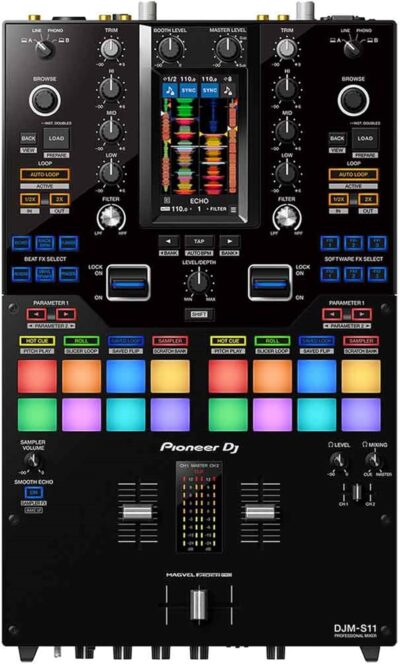 Pioneer DJ DJM-S11 Professional Scratch Style 2-Channel DJ Mixer for Serato DJ Pro or Rekordbox