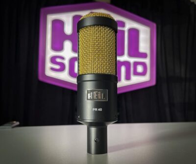 Heil PR 40 Dynamic Microphone for Streaming, Podcast, Recording, and Broadcast, XLR Microphone for Live Music, Wide Frequency Response, Smooth Sound, Superior Rear Noise Rejection – Black & Gold