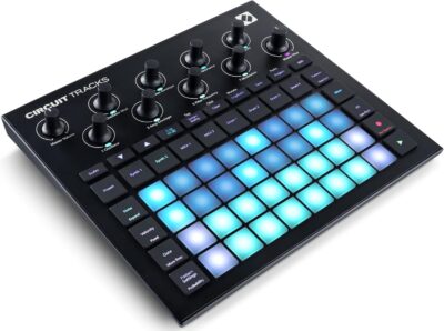 71G22vq1m4L. AC SL1500 Audiosavings Bundle: Novation Circuit Tracks MIDI USB Rechargeable Groovebox w/Synths/Drums/Sequencer Bundle with Rockville RMC-XLR High-End Metal DJ Handheld Wired Microphone Mic w 2 Cables (2 Items)