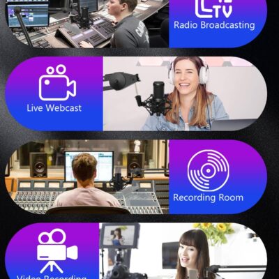 Universal Microphone Shock Mount, Mic Clip Holder for Diameter 47mm-53mm Mic Anti Vibration Adjustable High Isolation Shock Mount