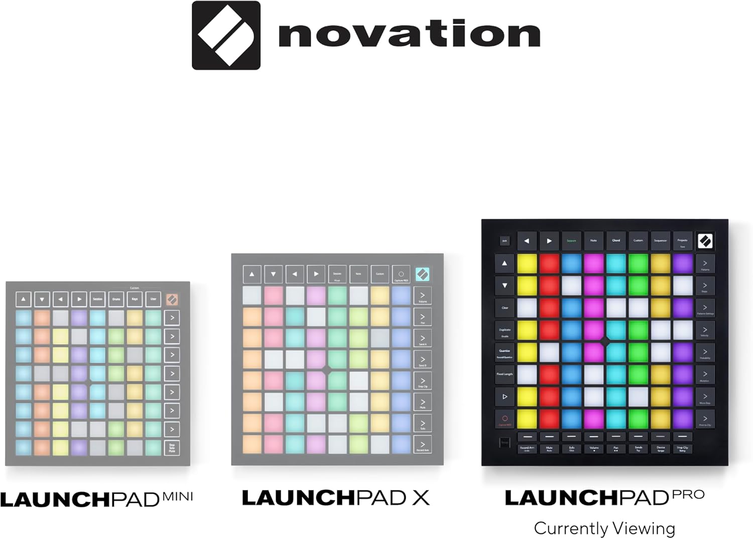 Novation Launchpad Pro MK3, MIDI 64-Grid Controller and Sequencer for Ableton Live, Logic Pro and Hardware, 64 Sensitive RGB Pads, Dynamic Note Playing, Chord and Scale Modes