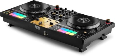 71Gh5tUL4sL. AC SL1500 Hercules DJ T7 Premium, 2 Deck Motorized DJ Controller with built in STEMS Control, Serato DJ and DJUCED included Gold