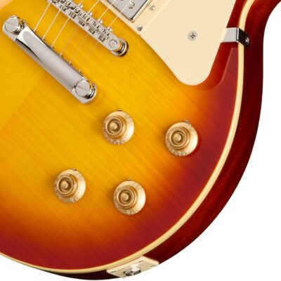 Epiphone Inspired by Gibson Les Paul Standard 50s Figured, Washed Cherry Sunburst with Bag